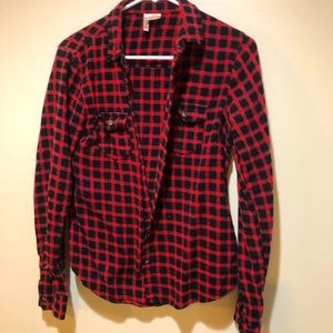 Checkered red and black flannel